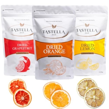 TASTELLA Dried Citrus Slices - Orange, Lemon & Grapefruit - Elevate Your Cocktails!