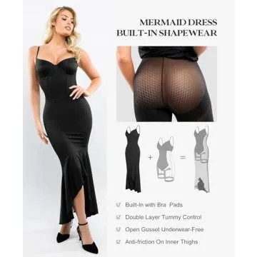 Popilush Corset Dress with Built-in Shapewear for Women