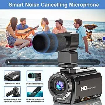 VAFOTON Video Camera Camcorder, 1080P 30FPS 24MP 2021 New Upgraded Vlogging Camera for YouTube 16X Digital Zoom 3.0" 270° Rotation Screen Vlog Camera with Microphone Stabilizer Remote Control