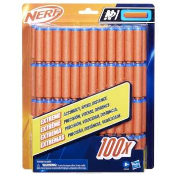 Nerf N Series N1 Darts, Includes 100 Darts, Compatible Only with Nerf N Series Blasters, Outdoor Gam...