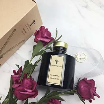 Feel Fragrance Black Glass Diffuser Bottles Round Diffuser Jars with Gold Caps Set of 4 – 2.95 inches High, 100ml 3.4ounce. Fragrance Accessories Use for DIY Replacement Reed Diffuser Sets.