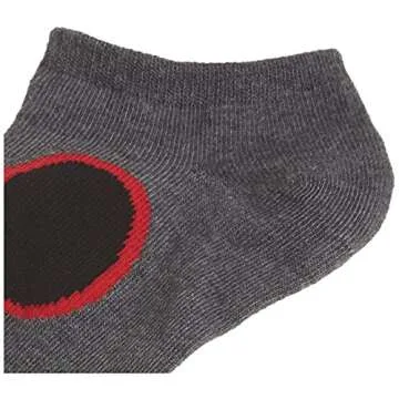 Disney Womens Mickey Mouse 5 Pack No Show Casual Sock, Red Mickey, 9-11 US