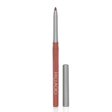 Palladio Retractable Waterproof Lip Liner High Pigmented and Creamy Color Slim Twist Up Smudge Proof Formula with Long Lasting All Day Wear No Sharpener Required, Sand, 1 Count