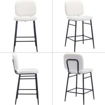 Ya-Home Modern Bar Stools Set of 2 Stylish Seating