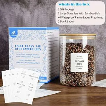 Elegant Glass Storage Jars With Airtight Bamboo Lid