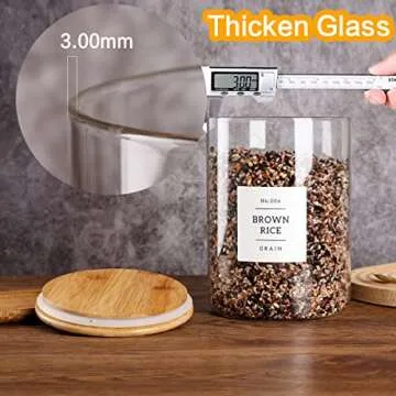 Elegant Glass Storage Jars With Airtight Bamboo Lid