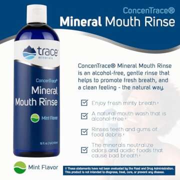 Trace Minerals | ConcenTrace® Mineral Mouth Rinse | Gentle Mouth Rinse, Fresh Breath | Alcohol Free...