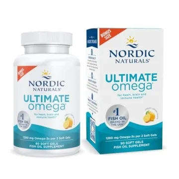 Nordic Naturals Ultimate Omega, Lemon Flavor - 90 Soft Gels - 1280 mg Omega-3 - High-Potency Omega-3...