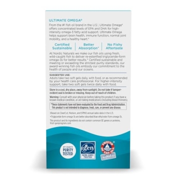 Nordic Naturals Ultimate Omega - High-Potency Omega-3 Fish Oil