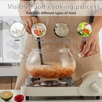 Buy XJLVSV 2450ML Glass Simmer Pot for Stylish Cooking