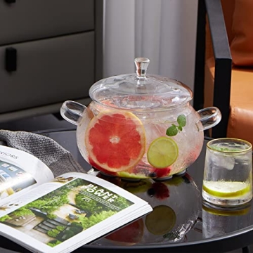 Buy XJLVSV 2450ML Glass Simmer Pot for Stylish Cooking