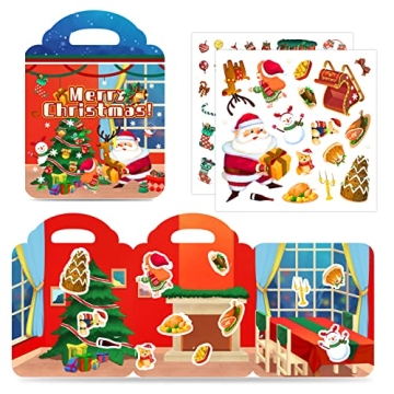 Christmas Reusable Sticker Book for Kids Fun Activity