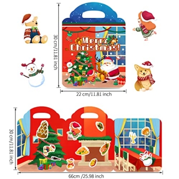 Christmas Reusable Sticker Book for Kids Fun Activity