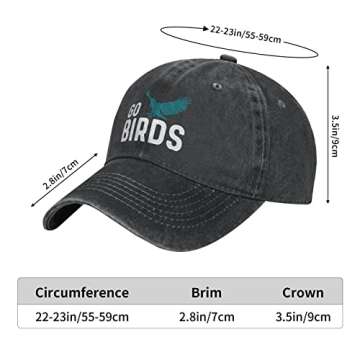 Eagle Hat Go Birds Hat Women Baseball Cap Vintage Cap Black