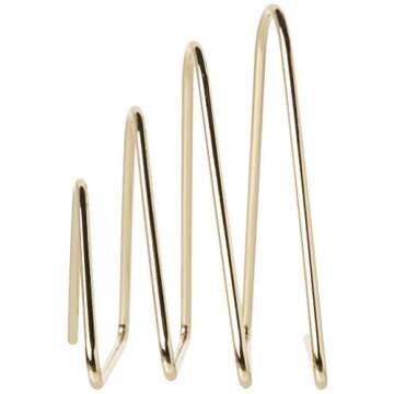 U Brands Desktop Letter Sorter, Wire Metal, Gold