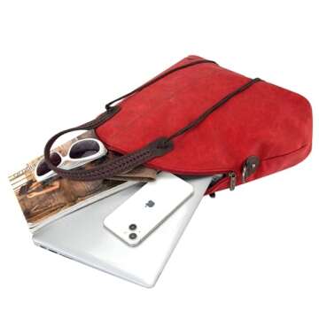 Wrangler Large Tote Bag for Women Weekender Bag Extra Handbag for Women Top handle Travel bag and Carry on bag With Double Zipper WG93G-2006RD