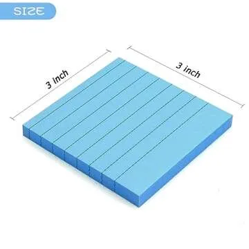 Early Buy 6 Bright Color Lined Sticky Notes Self-Stick Notes 3 in x 3 in, 100 Sheets/Pad, 6 Pads/Pack