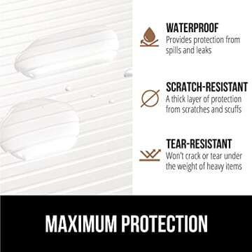 GORILLA GRIP DuraGuard Shelf Liner, 17.5x20 Non-Adhesive Cabinet Liners for Kitchen Drawers, Shelves, Refrigerator, Pantry Storage, Bathroom Closet, Durable Waterproof BPA Free Ribbed Plastic, Clear