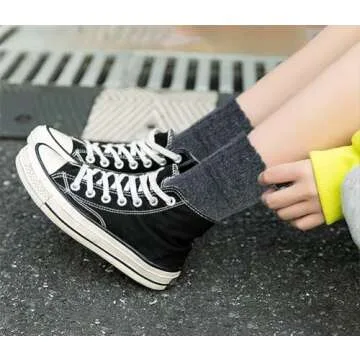 Loritta Wool Socks for Women Warm Winter Socks Thick Knit Soft Cabin Cozy Crew Boot Socks Gifts,BZ-Multicolor Bright