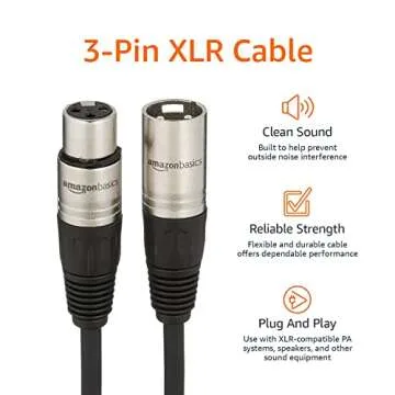 Amazon Basics 25 ft XLR Microphone Cable with Copper Conductors