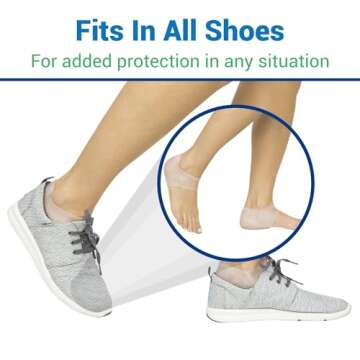 ViveSole Silicone Heel Protectors (2 Pairs) - Gel Guard for Women and Men Moisturizing Relief Blister, Cracked Foot, Plantar Fasciitis, Spurs Soft Cushion Support Protective Insert Sleeve