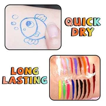 Permotary 16 PCS Matte Colorful Liquid Eyeliner Set Neon Eye Liners Pen,Waterproof Long Lasting Quick Dry Rainbow Eyeliner Eyeshadow Pencil Makeup Kit Gift for Women Girls