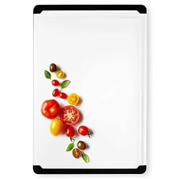 Large Plastic Cutting Board - Dishwasher Safe, Non-Slip, 18 x 12