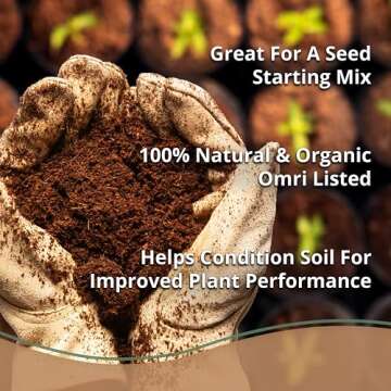Coco Bliss (10lbs) - Organic Coco Coir for Plants - OMRI-Listed Coco Coir Brick for Garden Soil & Potting Mixes - Coconut Fiber Substrate Mixes with Potting Soil for Indoor Plants & Outdoor Plants