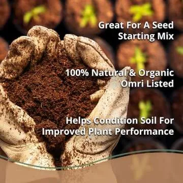 Coco Bliss (10lbs) - Organic Coco Coir for Plants - OMRI-Listed Coco Coir Brick for Garden Soil & Potting Mixes - Coconut Fiber Substrate Mixes with Potting Soil for Indoor Plants & Outdoor Plants