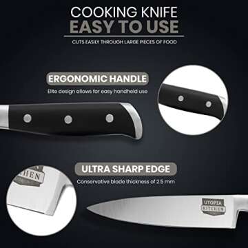 Utopia Kitchen 8 Inch Chef Knife for Cooking Excellence
