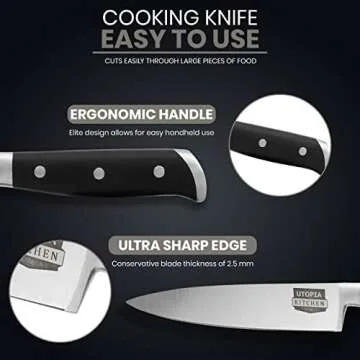 Utopia Kitchen 8 Inch Chef Knife for Cooking Excellence