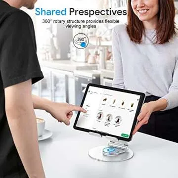 OMOTON 360° Tablet Stand - Adjustable for iPad Pro/Air