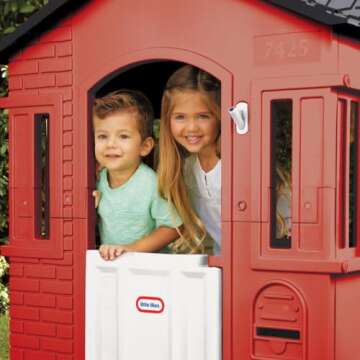 Little Tikes Cape Cottage Playhouse with Working Door, Windows, and Shutters - Red| For Kids 2-6 Years Old