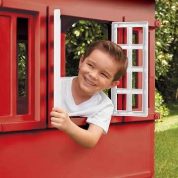 Little Tikes Cape Cottage Playhouse with Working Door, Windows, and Shutters - Red| For Kids 2-6 Years Old