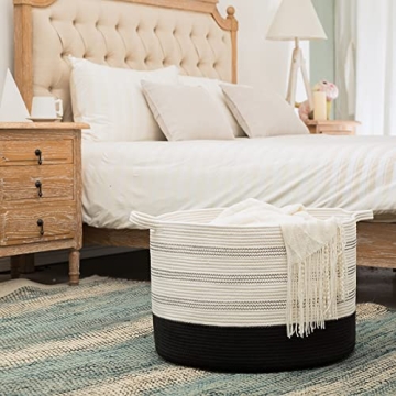 R RUNKA XXXLarge Cotton Rope Basket for Toys & Laundry