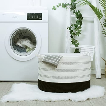 R RUNKA XXXLarge Cotton Rope Basket for Toys & Laundry