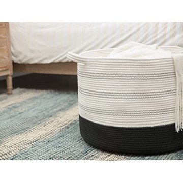 R RUNKA XXXLarge Cotton Rope Basket for Toys & Laundry