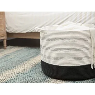 R RUNKA XXXLarge Cotton Rope Basket for Toys & Laundry