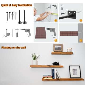 Wengus Floating Shelf Brackets for Modern Storage Solutions