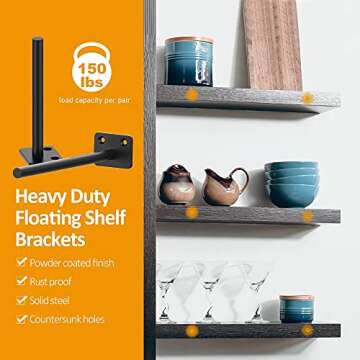 Wengus Floating Shelf Brackets for Modern Storage Solutions
