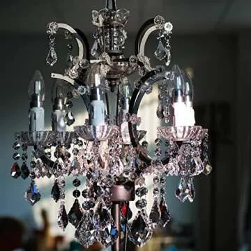 12pcs Crystal Chandelier Maple Leaf Prism Pendant Parts, 76mm Hanging Crystals Beads for Chandelier Wedding Decoration Clear