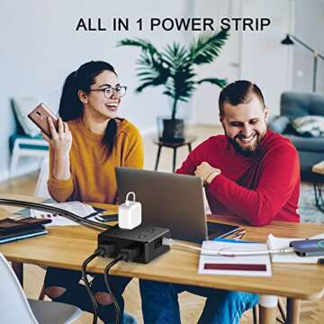 Surge Protector Power Strip with 12 Device Capacity