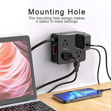 Surge Protector Power Strip with 12 Device Capacity