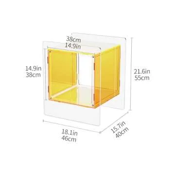 Solaround Acrylic Nightstand with Open Storage Shelf