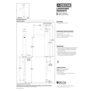DELTA 759-CZ-DST Faucet with DIAMOND Seal Technology