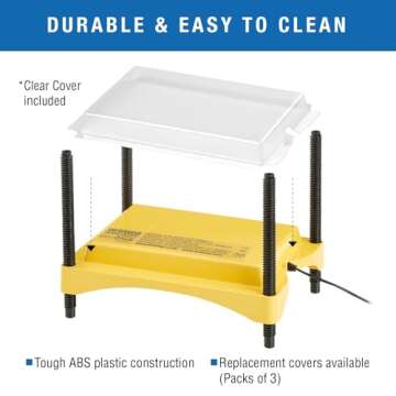 Brinsea Ecoglow Safety 600 Chick or Duckling Brooder, Adjustable Height & Angle Brooder Plate for 20 Chicks, Ideal for Chicken Coops Poultry Heating with Safety Indicator, 12 Watts