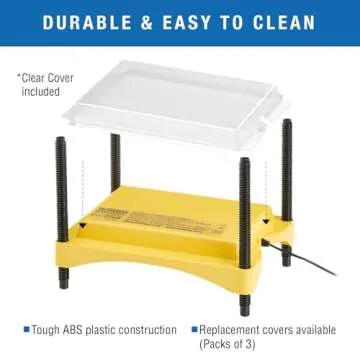 Brinsea Ecoglow Safety 600 Chick or Duckling Brooder, Adjustable Height & Angle Brooder Plate for 20 Chicks, Ideal for Chicken Coops Poultry Heating with Safety Indicator, 12 Watts