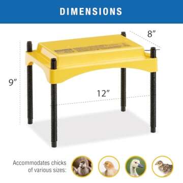 Brinsea Ecoglow Safety 600 Chick or Duckling Brooder, Adjustable Height & Angle Brooder Plate for 20 Chicks, Ideal for Chicken Coops Poultry Heating with Safety Indicator, 12 Watts