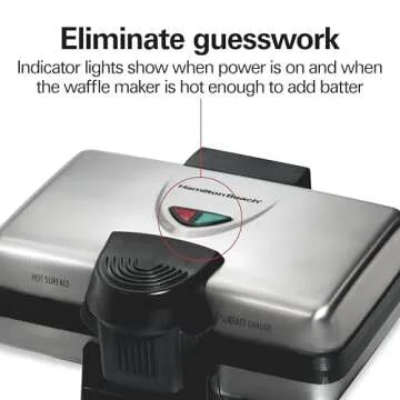 Hamilton Beach Belgian Mini Waffle Maker for Homemade Waffles