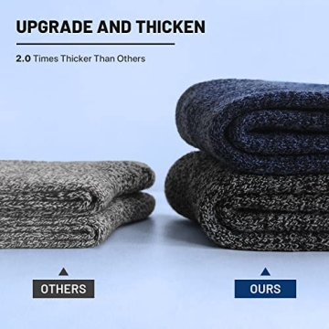 Warm Merino Wool Socks for Men, 5 Pairs